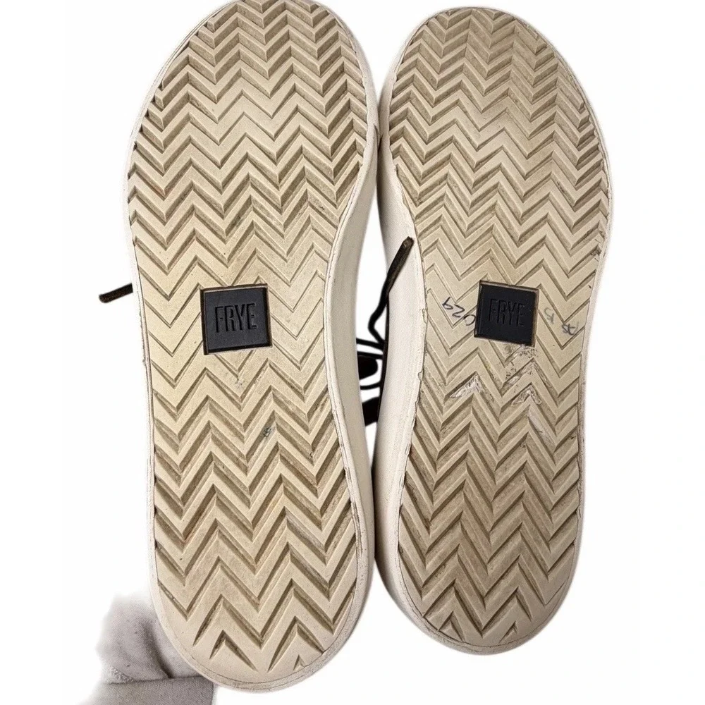 Frye Brett High Top Leather Sneakers Brown Lace Up Casual Mens 10.5 Minimalist - Picture 11 of 14